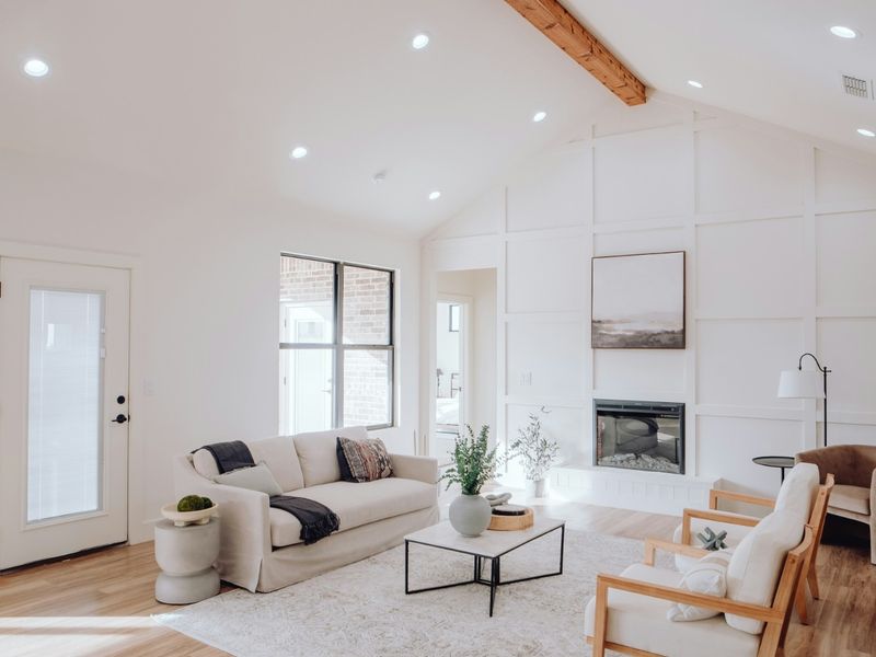 Bright, tidy living room, ready for the final inspection